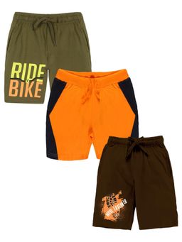 KiddoPanti - Boys Knit Shorts (Pack Of 3)