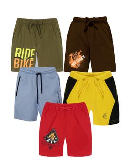 KiddoPanti - Boys Knit Shorts (Pack Of 5)