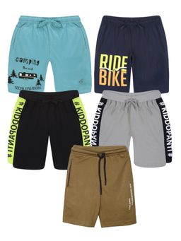 KiddoPanti - Boys Knit Shorts (Pack Of 5)