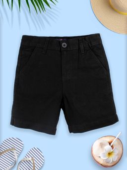 KiddoPanti - Black Boys Formal Solid Shorts