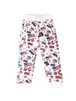 U.S. POLO ASSN. - Printed White Cotton Joggers