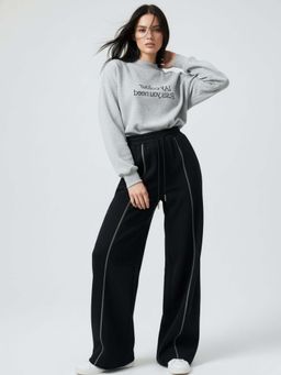 Outzidr - Navy Blue High Waist Pant