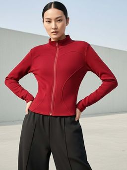 Outzidr - Women Red Solid Jacket