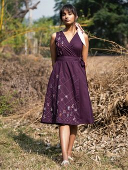 Okhai - Italian Passion Hand Embroidered Mirror Work Dress (Set of 2)