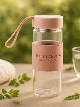 YELONA - Pink Japanese Style Infuser Glass Bottle