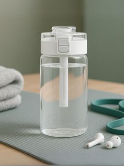 YELONA - White Glass Infuser 550Ml Water Bottle