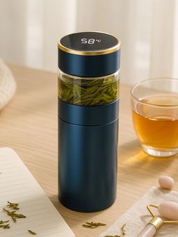 YELONA - Blue 450Ml Smart Steel Temperature Display Bottle