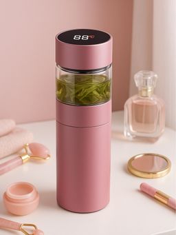 YELONA - Pink 450Ml Smart Steel Temperature Display Bottle