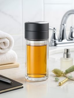 YELONA - Black 300Ml Tea Infuser Bottle
