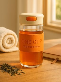 YELONA - Orange 550Ml Infuser For Loose Tea Detox Water Bottle