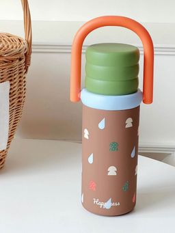 Little Surprise Box - Brown Stripes Lid Series Stainless Steel Kids Water Bottle