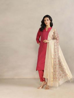 Fabindia - Women Beige Woven Dupatta