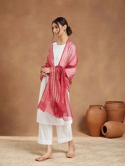 Fabindia - Women Red Printed Dupatta
