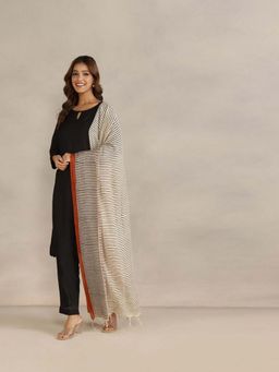 Fabindia - Women Beige Printed Dupatta