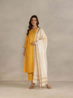Fabindia - Women Off White Woven Dupatta