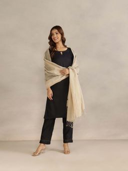 Fabindia - Women Beige Woven Dupatta