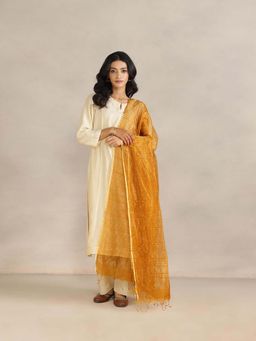 Fabindia - Women Yellow Woven Dupatta