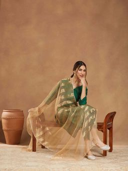 Fabindia - Women Beige Woven Dupatta