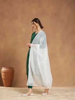 Fabindia - Women Off White Woven Dupatta