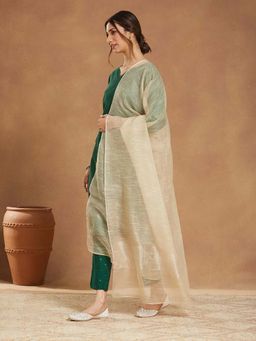 Fabindia - Women Beige Woven Dupatta