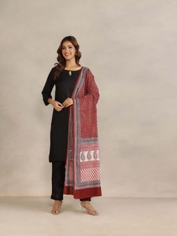 Fabindia - Women Maroon Stripes Dupatta