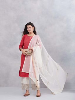 Fabindia - Women Off White Woven Dupatta