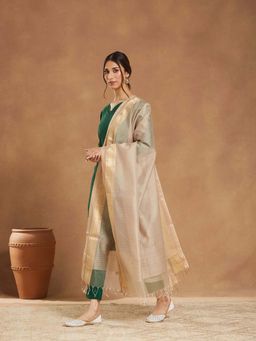Fabindia - Women Beige Woven Dupatta