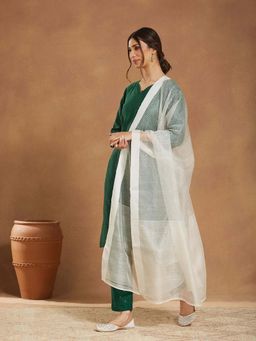 Fabindia - Women Off White Woven Dupatta