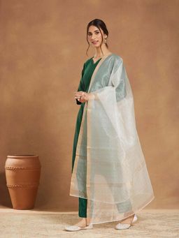 Fabindia - Women Off White Woven Dupatta
