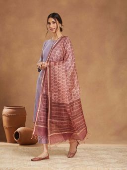 Fabindia - Women Pink Printed Dupatta