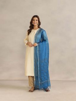 Fabindia - Women Teal Woven Dupatta