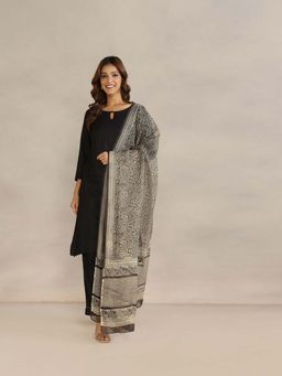 Fabindia - Women Grey Printed Dupatta