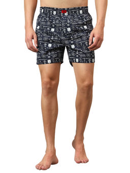 Cantabil - Men Navy Blue Printed Boxer