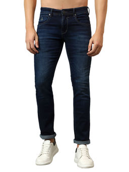 Cantabil - Men Dark Blue Solid Full Length Stretchable Jeans