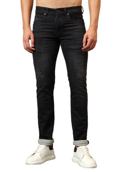 Cantabil - Men Black Solid Full Length Stretchable Jeans