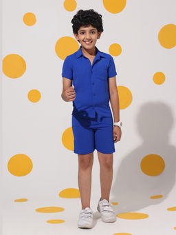 Cherry & Jerry - Blue Airflow Textured Co-Ord Set