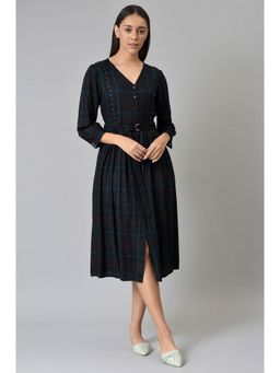 W - Black Checks Dress
