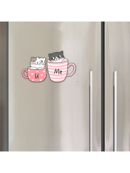 eCraftIndia - You & Me Wooden Wall Sticker Decor (Pack of 2)