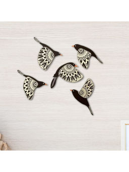 eCraftIndia - Flying Bird Decorative Wooden Wall Hanging (Pack of 5)