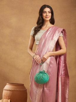 Fabindia - Women Green Embellished Potli Bag