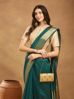 Fabindia - Women Gold Sequined Clutch