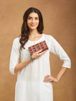 Fabindia - Women Red Printed Kalamkari Wallet