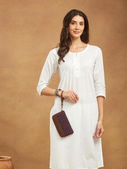 Fabindia - Women Blue Ajrakh Printed Wallet