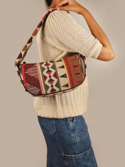 The House Of Ganges - Multi-Color Cushy Handloom Shoulder Bag (M)