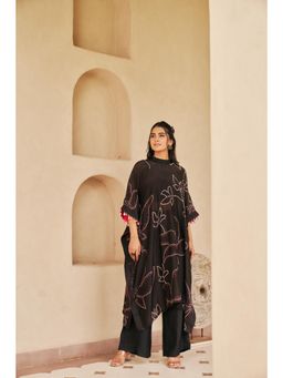 The Clothing Therapy - Black Kaftan with Bustier and Palazzo
