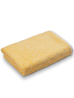 SPACES - Yellow Airsoft Cotton 450 Gsm Dobby Weave Premium Bath Towel