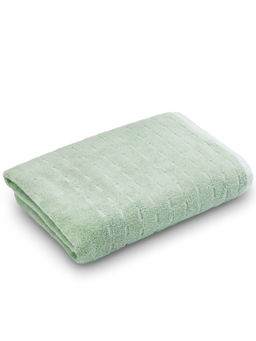 SPACES - Green Airsoft Cotton 450 Gsm Dobby Weave Premium Bath Towel