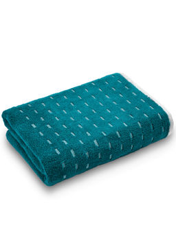 SPACES - Teal Airsoft Cotton 450 Gsm Dobby Weave Premium Bath Towel