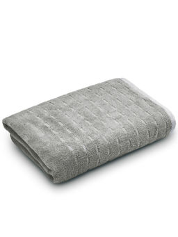 SPACES - Grey Airsoft Cotton 450 Gsm Dobby Weave Premium Bath Towel