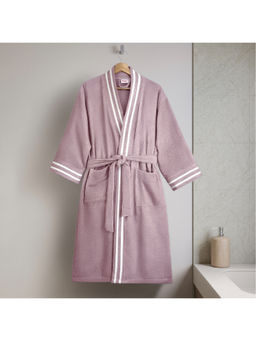 SPACES - Purple Airsoft Cotton 300 Gsm Dobby Plain Bath Robe